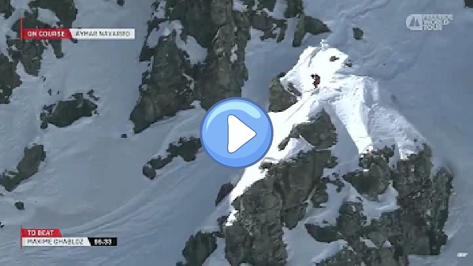 Video thumb: Aymar Navarro's horrific crash in FWT 2022 Xtreme Verbier, Switzerland
