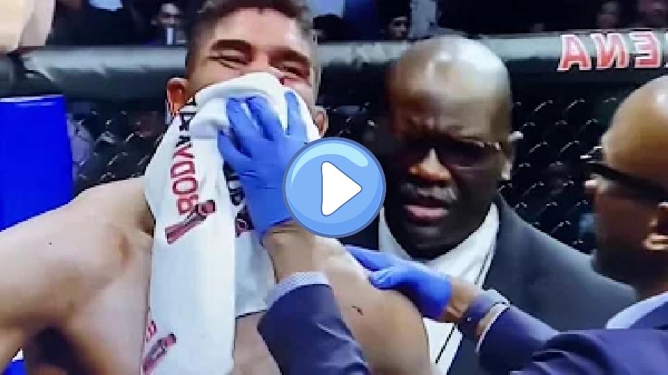 Video thumb: Brutal KO: Alistair Overeem Lip Injury!