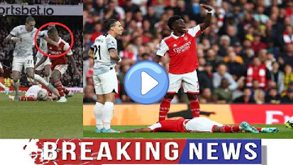 Video thumb: The frightening moment Arsenal star Gabriel Jesus was taken down against Liverpool