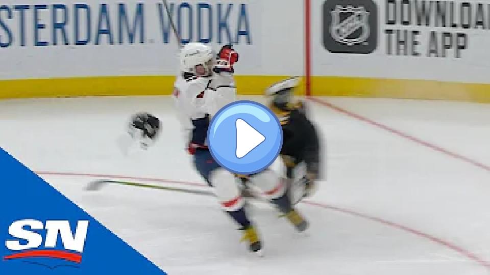 Video thumb: Alexander Ovechkin Sends Brad Marchand Flying With a Massive Hit
