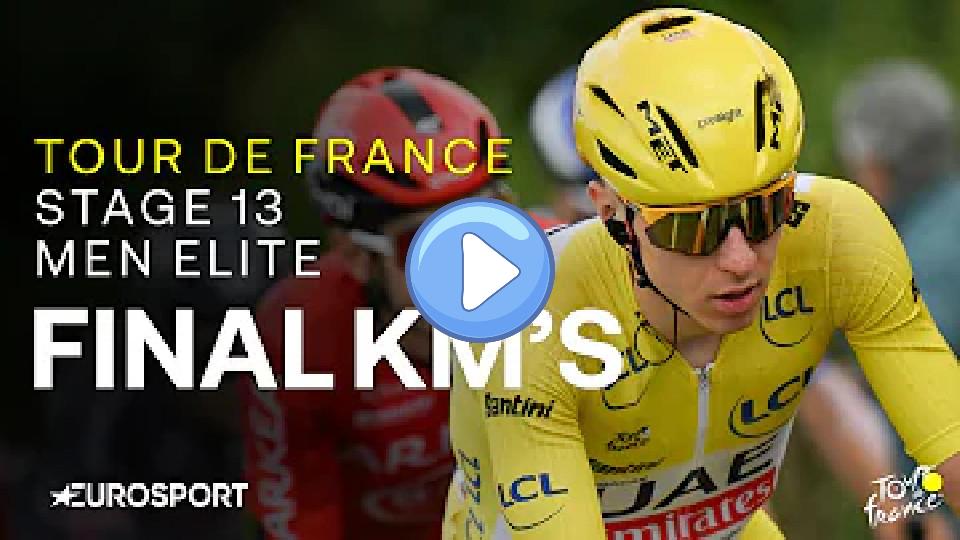 Video thumb: CHAOTIC RACE! 🤯 | Tour de France Stage 13 Final Kilometers | Eurosport Cycling