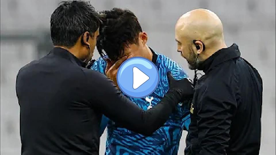 Video thumb: Heung-Min Son in Tears: Sonny Injured Walking Off the Pitch in Marseille