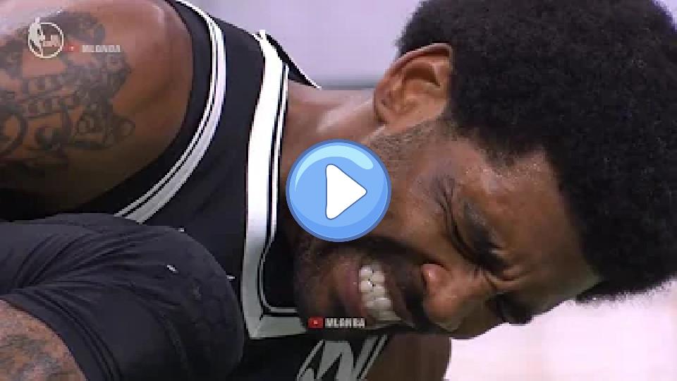 Video thumb: Kyrie Irving is in serious pain after landing on Giannis' foot and hurting his ankle 😮 Nets vs. Bucks