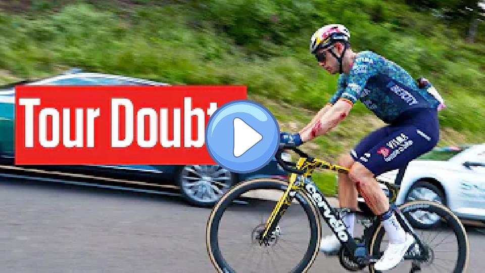 Video thumb: No Fractures, But Wout Van Aert Is Uncertain After Tour de France 2024 Crash