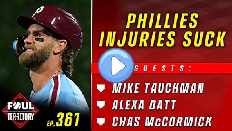 Video thumb: Mike Tauchman, Chas McCormick, and Alexa Datt join; Harper and Schwarber injured for PHI | Foul Territory