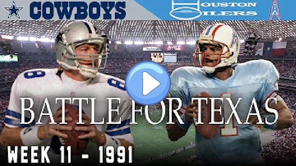 Play video: The Battle for Texas: Cowboys vs. Oilers, 1991 | NFL Vault Highlights Video thumb: The Battle for Texas: Cowboys vs. Oilers, 1991 | NFL Vault Highlights