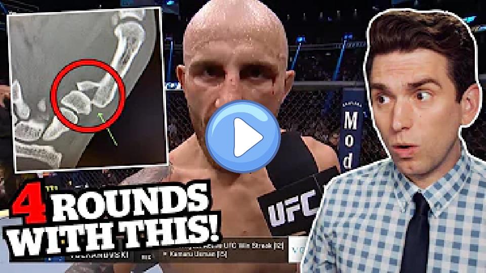 Video thumb: Volkanovski Reveals Brutal Thumb Fracture During UFC 276 Fight - Doctor Explains