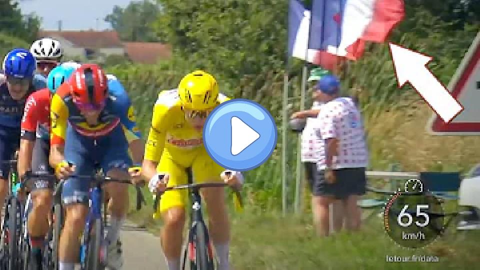 Video thumb: Tadej Pogacar Causes Panic in Hectic Crosswinds | Tour de France 2024, Stage 13