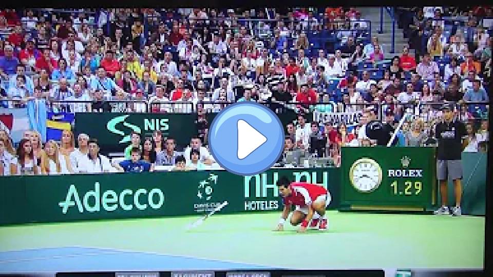 Video thumb: Novak Djokovic Injury Davis Cup 2011