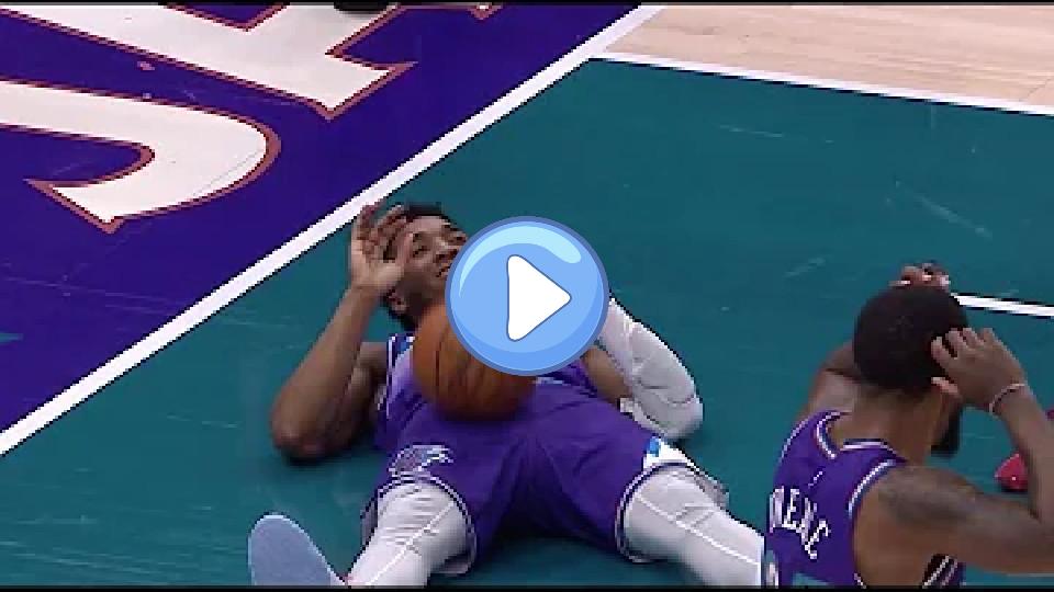 Video thumb: Donovan Mitchell Gets Hit in a Sensitive Area vs. Kings