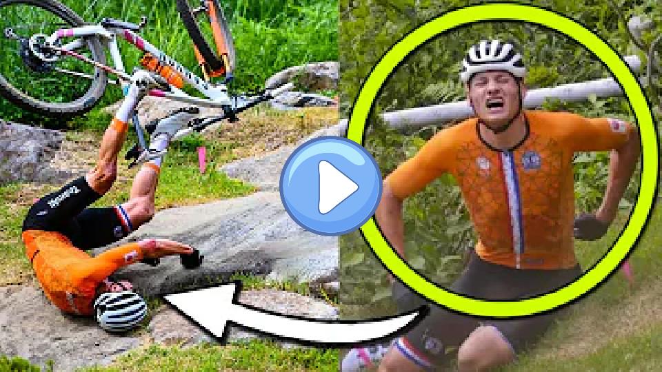 Video thumb: Mathieu van der Poel Flying Crash during the 2021 Tokyo Olympic MTB (Crash Analysis)