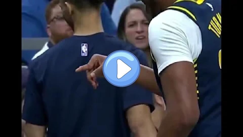 Video thumb: Myles Turner's finger got dislocated, so he had to shoot a free throw with his left hand and made it! 🤯🤯