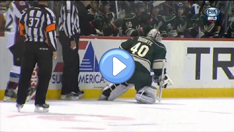 Video thumb: Devan Dubnyk Leaves Game with Injury Against Colorado