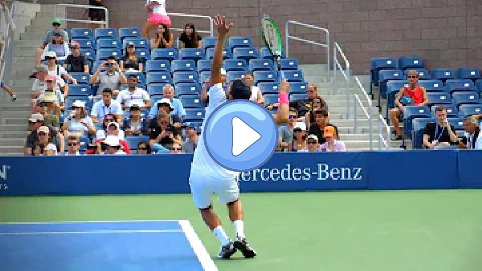 Video thumb: Lucas Pouille Serve Slow Motion - ATP Tennis Serve Technique