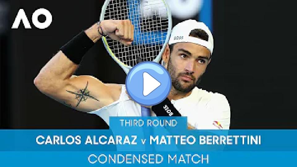 Video thumb: Carlos Alcaraz vs Matteo Berrettini Condensed Match (3R) | Australian Open 2022