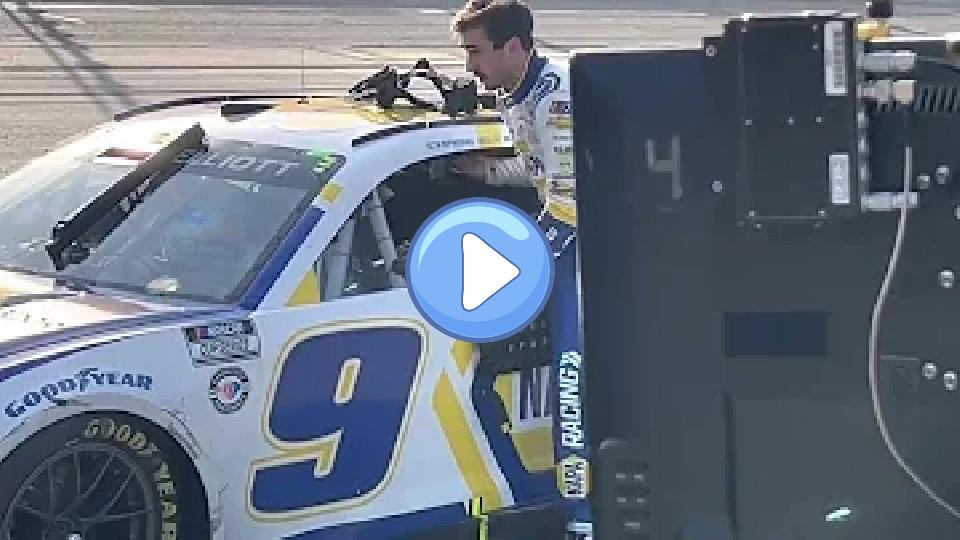 Video thumb: Chase Elliott Climbs Out of Car After First Race Back From Injury