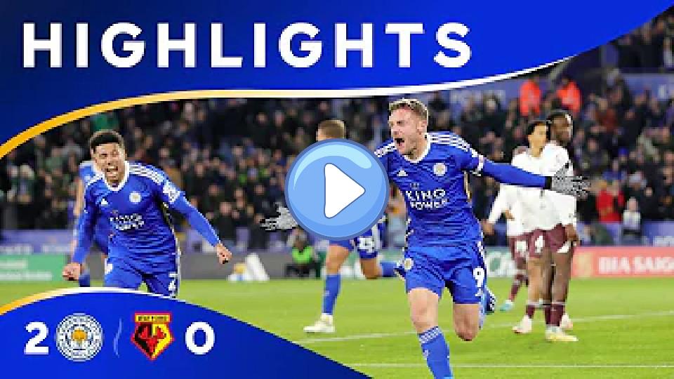 Video thumb: Vardy Double! ⚽ ⚽ | Leicester City 2 Watford 0