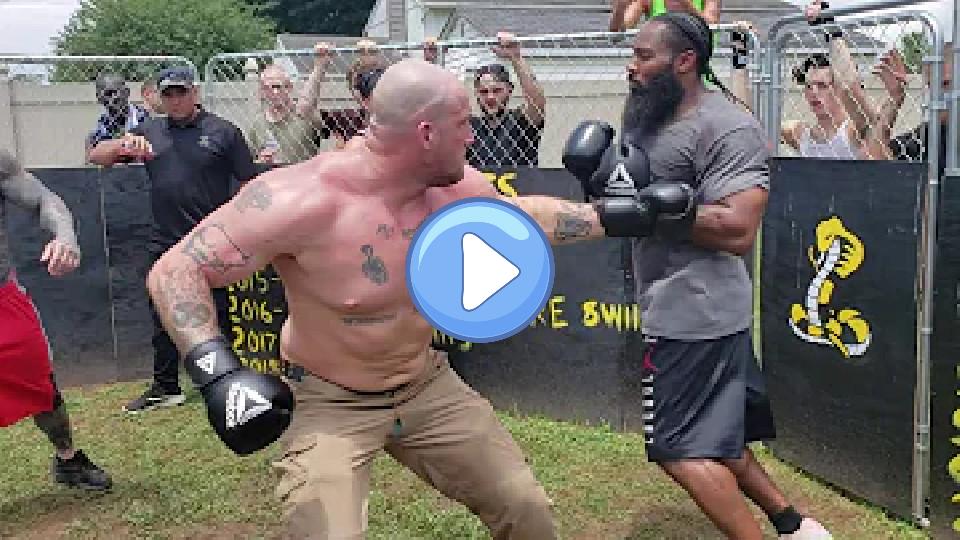 Video thumb: Heavyweight Knockout: Skinhead vs. Street Fighter Prison Clash