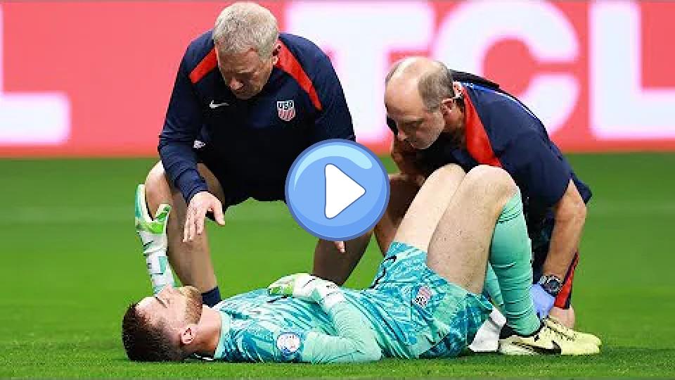 Video thumb: Matt Turner, USA goalkeeper, horribly injured / Panama - USA 2-1 / Copa America 2024