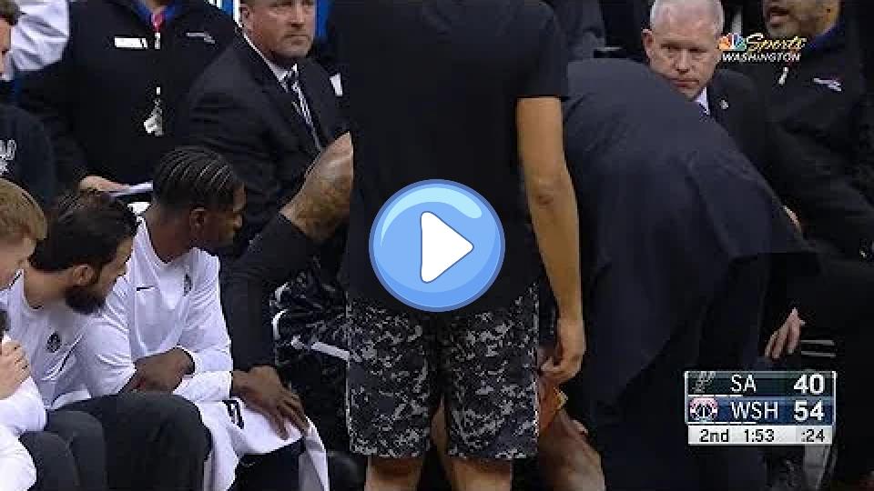 Video thumb: LaMarcus Aldridge Leaves Game With Knee Injury vs. Washington Wizards 03/27/2018