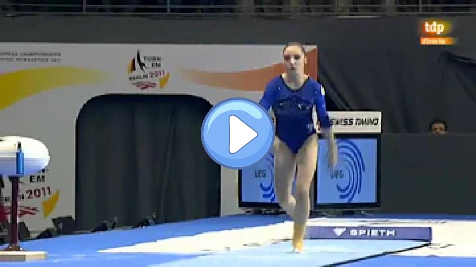 Video thumb: Aliya Mustafina - Injury - European Championships 2011