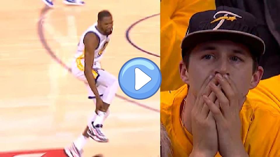 Video thumb: Kevin Durant Leaves Game with Leg Injury | Warriors vs. Rockets Game 5