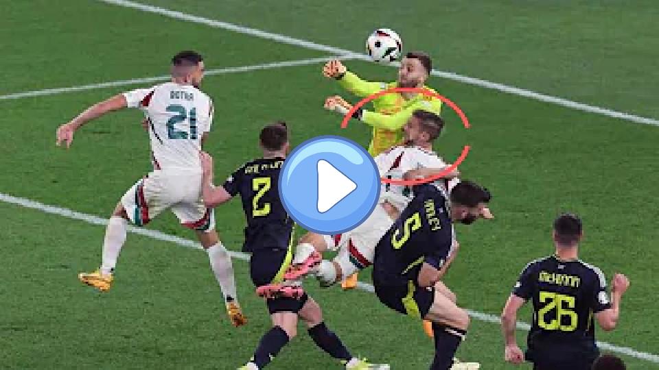Video thumb: Barnabás Varga Injury | Collision with Scotland Goalkeeper