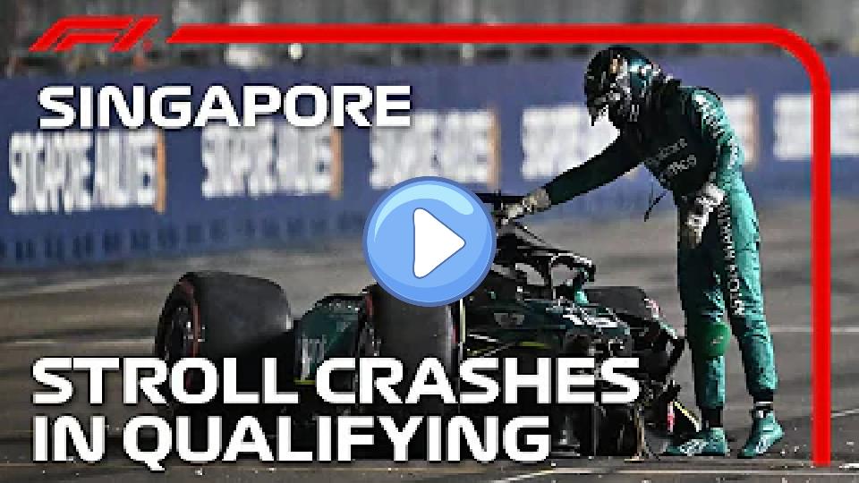 Video thumb: Stroll Walks Away from Dramatic Crash | 2023 Singapore Grand Prix