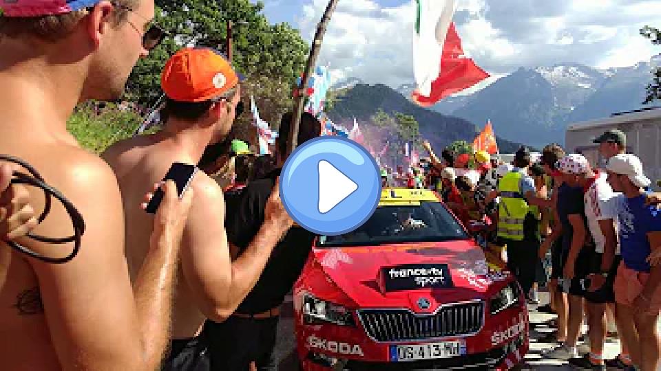 Video thumb: Alpe d'Huez 2018 - Nibali Crash - Fall of Vincenzo Nibali