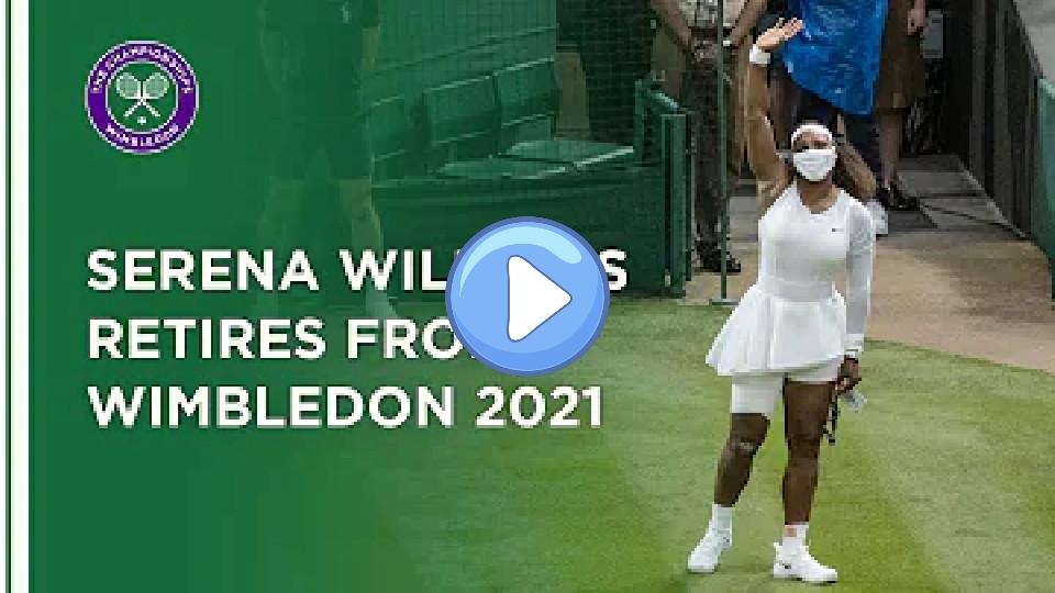 Video thumb: Serena Williams Retires Due to Injury From Wimbledon 2021