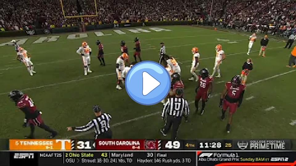 Video thumb: Tennessee QB Hendon Hooker Suffers Injury Against South Carolina | 2022 College Football