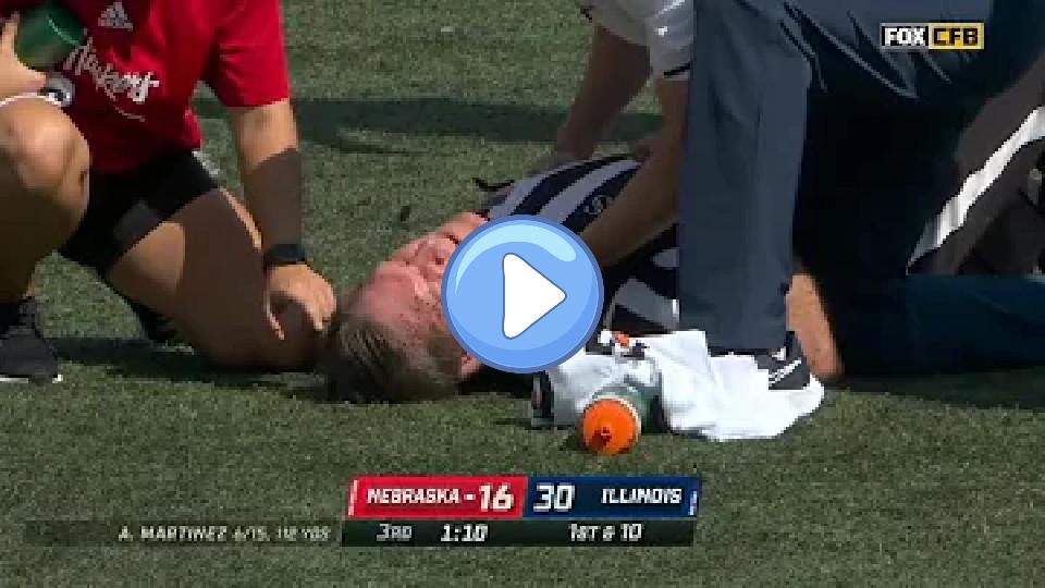 Play video: Referee Suffers Bloody Injury During Nebraska vs. Illinois Game | 2021 College Football Video thumb: Referee Suffers Bloody Injury During Nebraska vs. Illinois Game | 2021 College Football