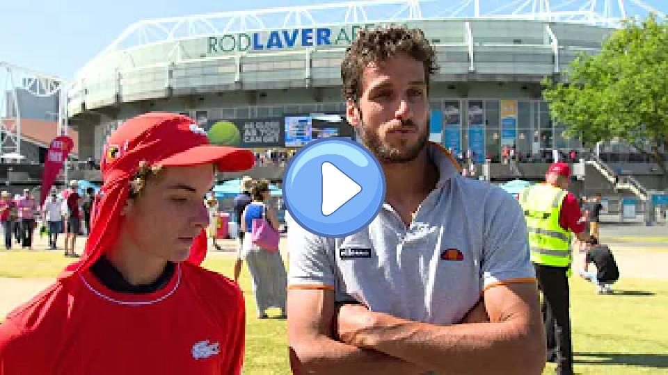 Video thumb: Feliciano Lopez apologizes to the ball kid he hit in the...