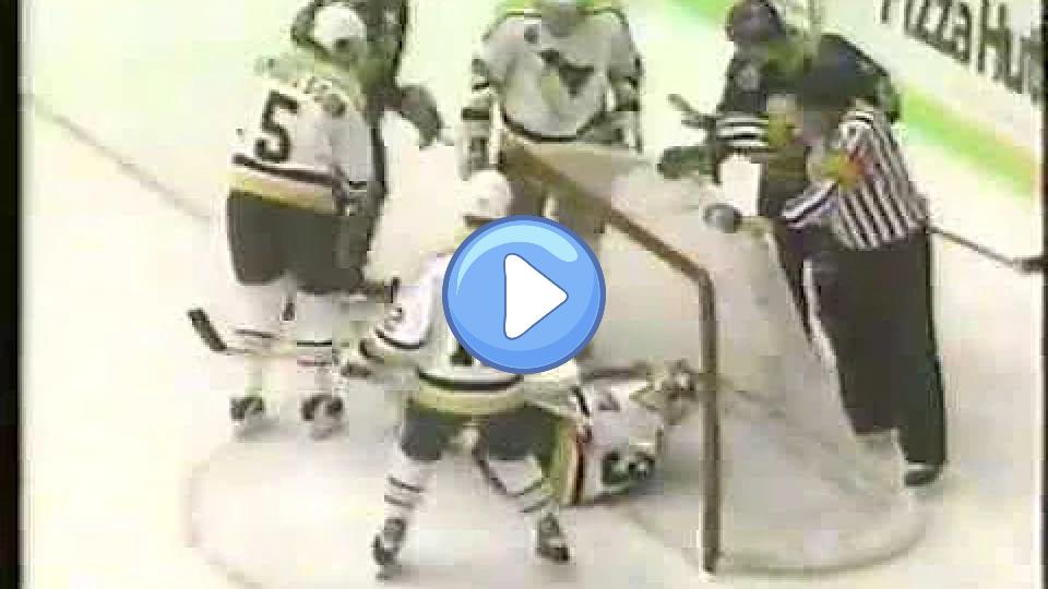 Video thumb: Alex Mogilny was robbed by Tom Barrasso during a game against the Penguins in 1992.