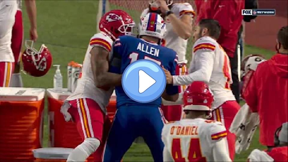 Video thumb: Chiefs Save Josh Allen from Dangerous Collision