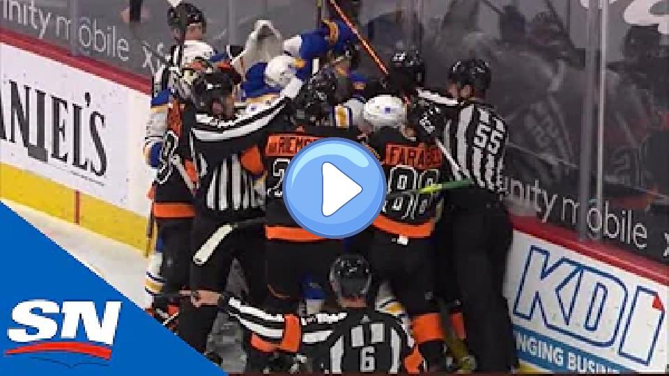Play video: Tempers Flare in Philadelphia After Sabres Take Late Hit on Carter Hart Video thumb: Tempers Flare in Philadelphia After Sabres Take Late Hit on Carter Hart