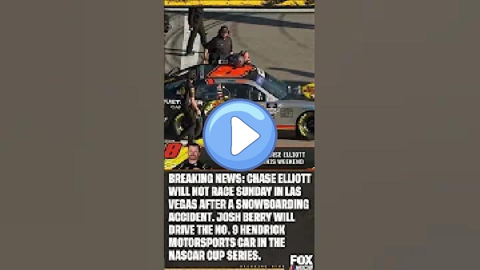 Play video: Chase Elliott will not race on Sunday due to a snowboarding injury 🚨 #shorts #LasVegas #Speedway #Race Video thumb: Chase Elliott will not race on Sunday due to a snowboarding injury 🚨 #shorts #LasVegas #Speedway #Race