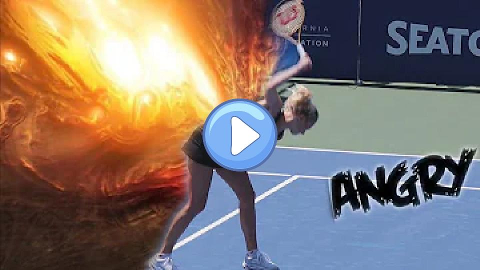 Video thumb: Katerina Siniakova got angry at the San Diego Open WTA tennis 2023.