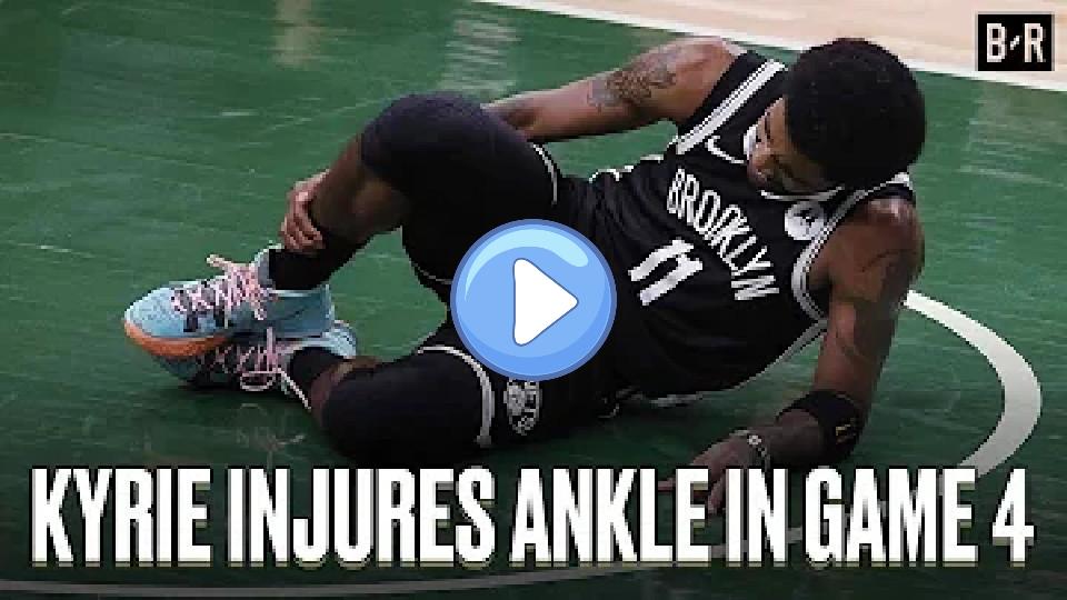 Play video: Kyrie Irving Leaves Game 4 with Ankle Injury Video thumb: Kyrie Irving Leaves Game 4 with Ankle Injury