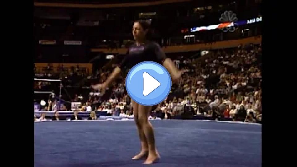 Video thumb: Tasha Schwikert - Floor Exercise - 2004 U.S. Gymnastics Championships - Women's Day 1