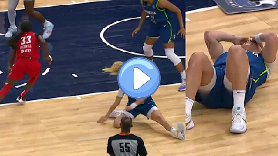 Play video: Caldwell Drops Banham with Crossover, Leaves Game Injured After Knees Buckle and Doing the Splits! Video thumb: Caldwell Drops Banham with Crossover, Leaves Game Injured After Knees Buckle and Doing the Splits!