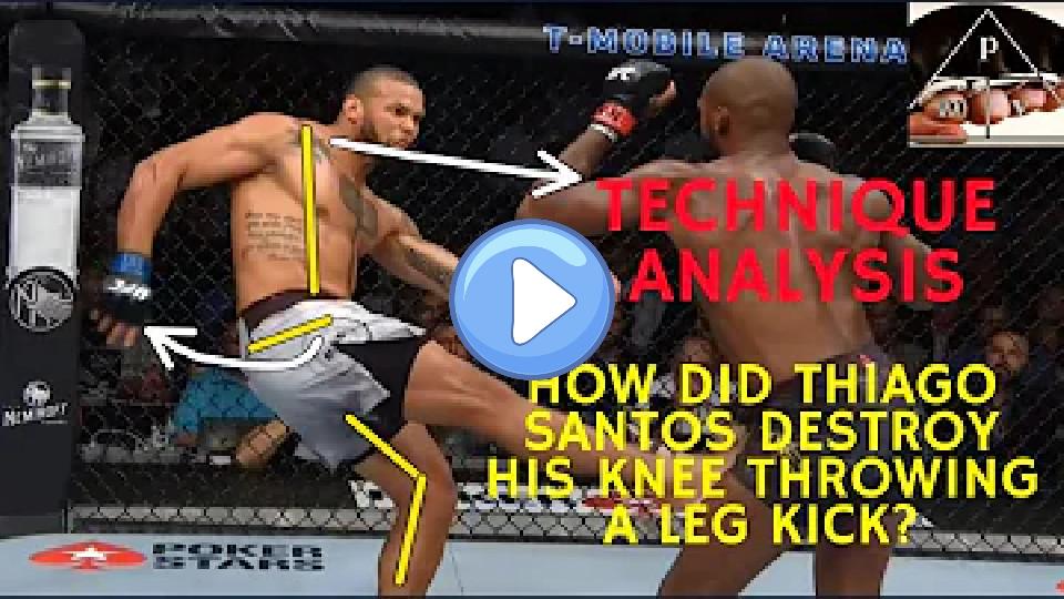 Video thumb: How Did Thiago Santos Destroy His Knee Throwing a Leg Kick? Technique Analysis of His Injury