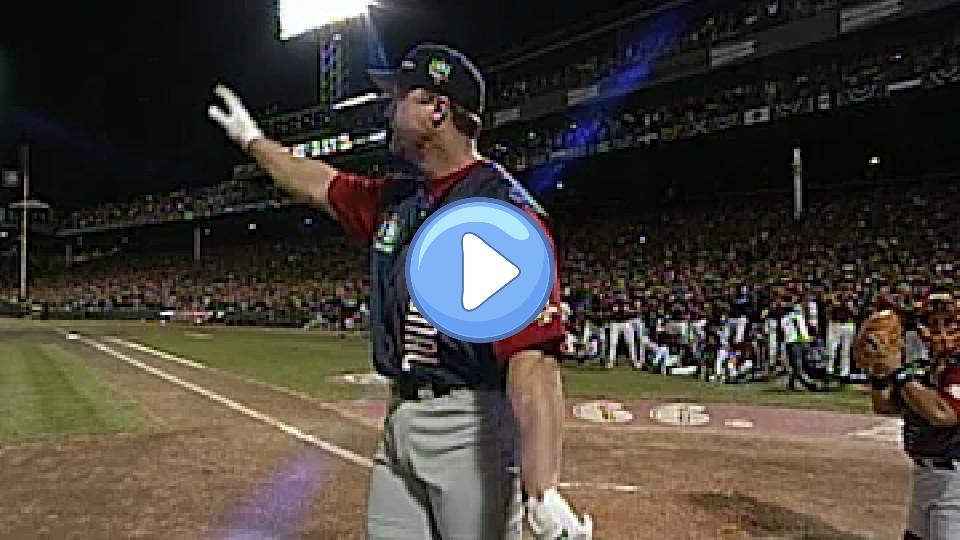 Play video: In the 1999 Home Run Derby Round 1, McGwire hit 13 home runs. Video thumb: In the 1999 Home Run Derby Round 1, McGwire hit 13 home runs.