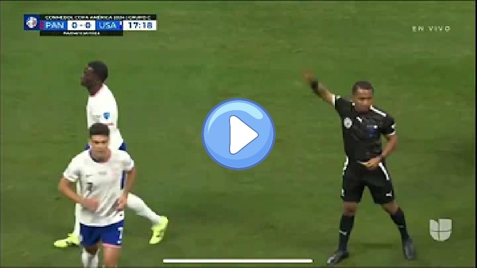 Video thumb: Tim Weah Red Card! USA 0-0 Panama