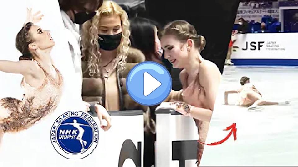 Play video: Daria Usacheva had to withdraw from the competition due to an injury during the warm-up at the NHK Trophy 2021. Video thumb: Daria Usacheva had to withdraw from the competition due to an injury during the warm-up at the NHK Trophy 2021.