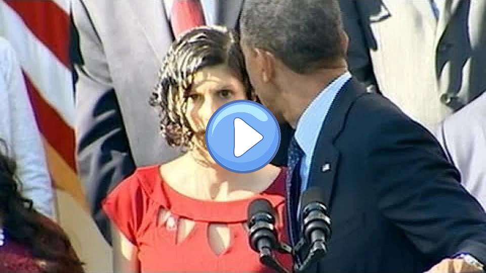 Play video: Woman Faints While President Obama Addresses Healthcare Website Issues Video thumb: Woman Faints While President Obama Addresses Healthcare Website Issues