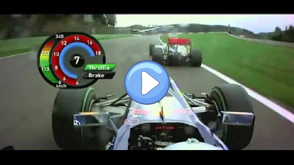 Video thumb: Sebastian Vettel crashes into Jenson Button (Spa, 2010) [HD]