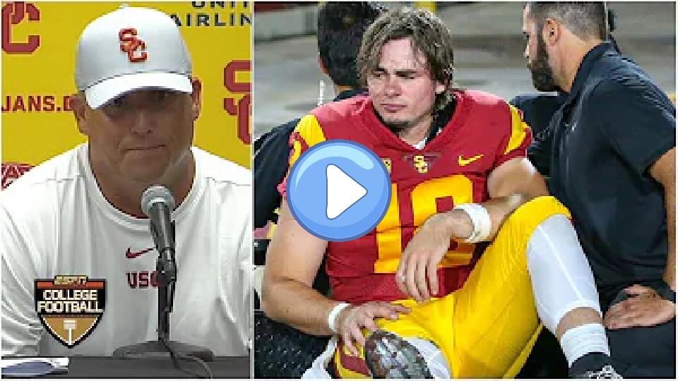 Video thumb: Clay Helton describes JT Daniels' injury as gut-wrenching and discusses USC's first win | College Football on ESPN