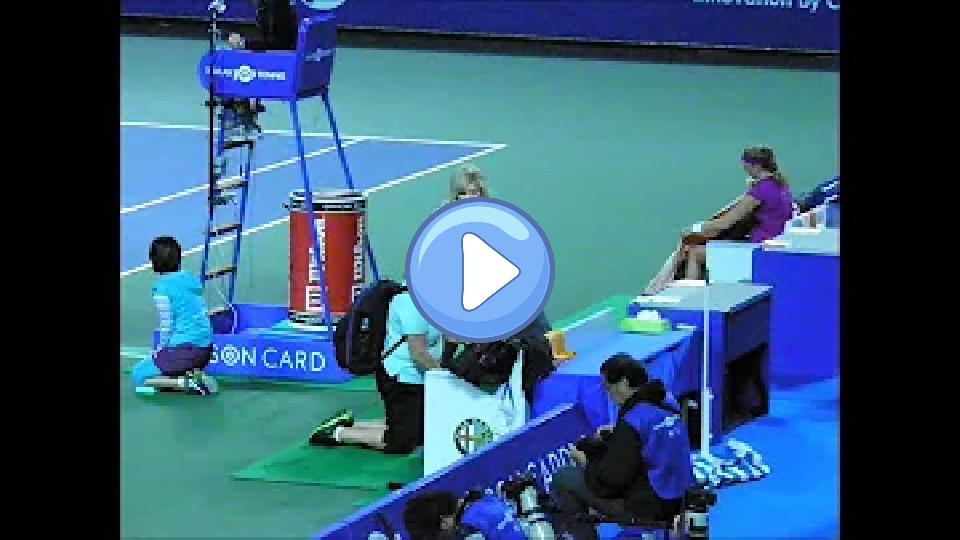 Video thumb: Maria Sharapova injured her left ankle in Tokyo in September 2011.
