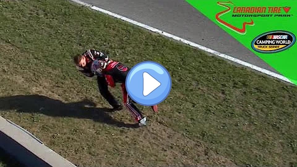 Video thumb: Custer tackles Nemechek after a wild finish